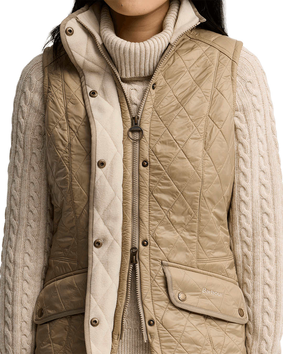 Barbour Gilets Barbour Beige Barbour Cavalry Gilet Be31 Lt Trench/Pearl