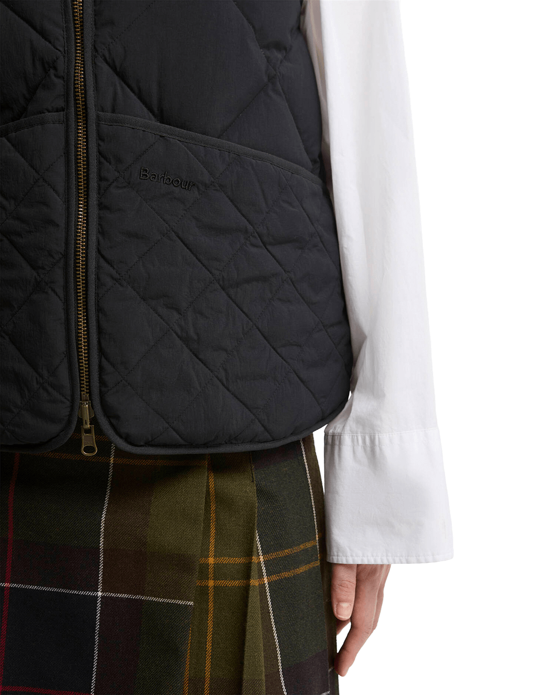 Barbour Gilets Barbour Black Barbour Gillian Rev Down Puffer Gilet Bk11 Black/Classic