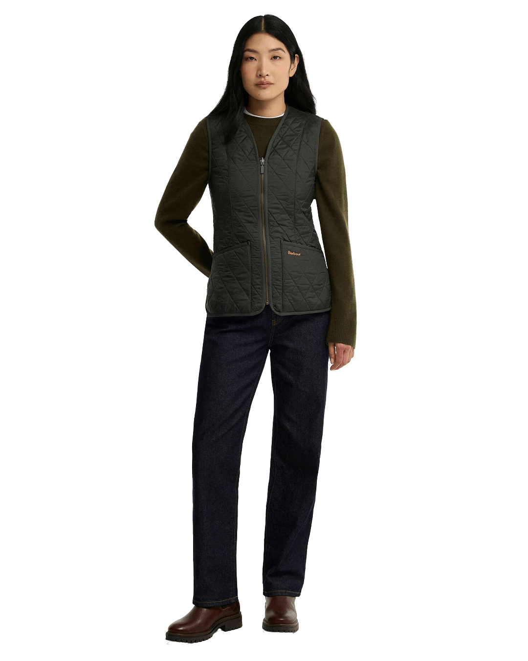 Barbour Gilets 6 Barbour Dark Olive Betty Fleece Gilet