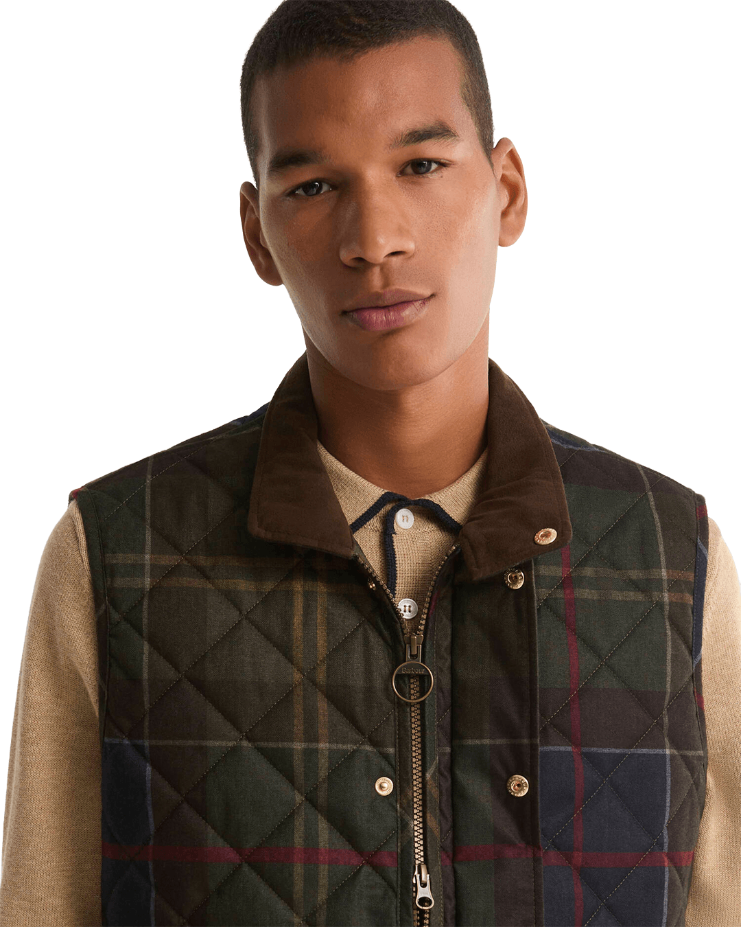 Barbour Gilets Barbour Green Tartan Lowerdale Quilted Gilet