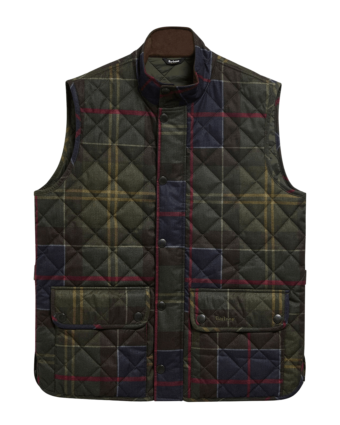 Barbour Gilets Barbour Green Tartan Lowerdale Quilted Gilet