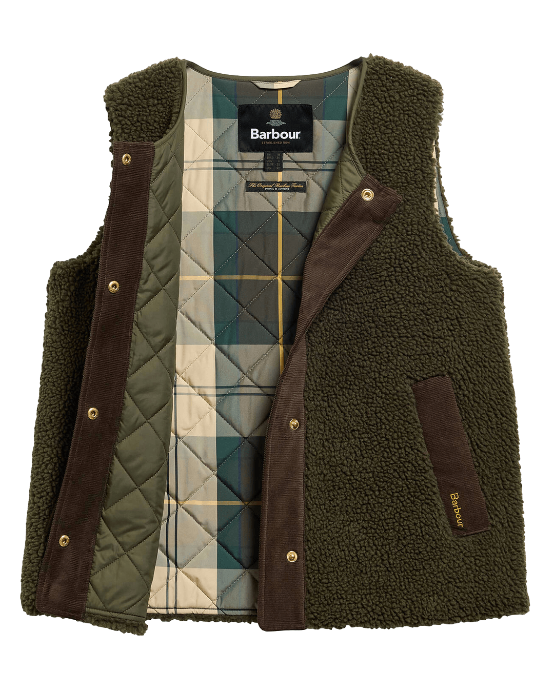 Barbour Gilets Barbour Olive Dulsie Gilet Liner