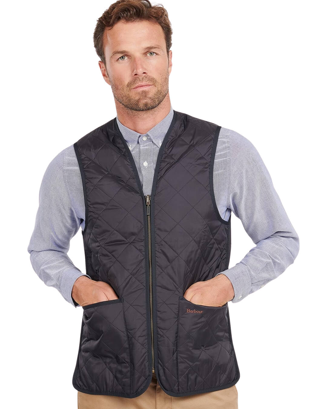 Barbour Gilets QUILTED WAISTCOAT ZIP LINER NY91 NAVY DRESS SS24