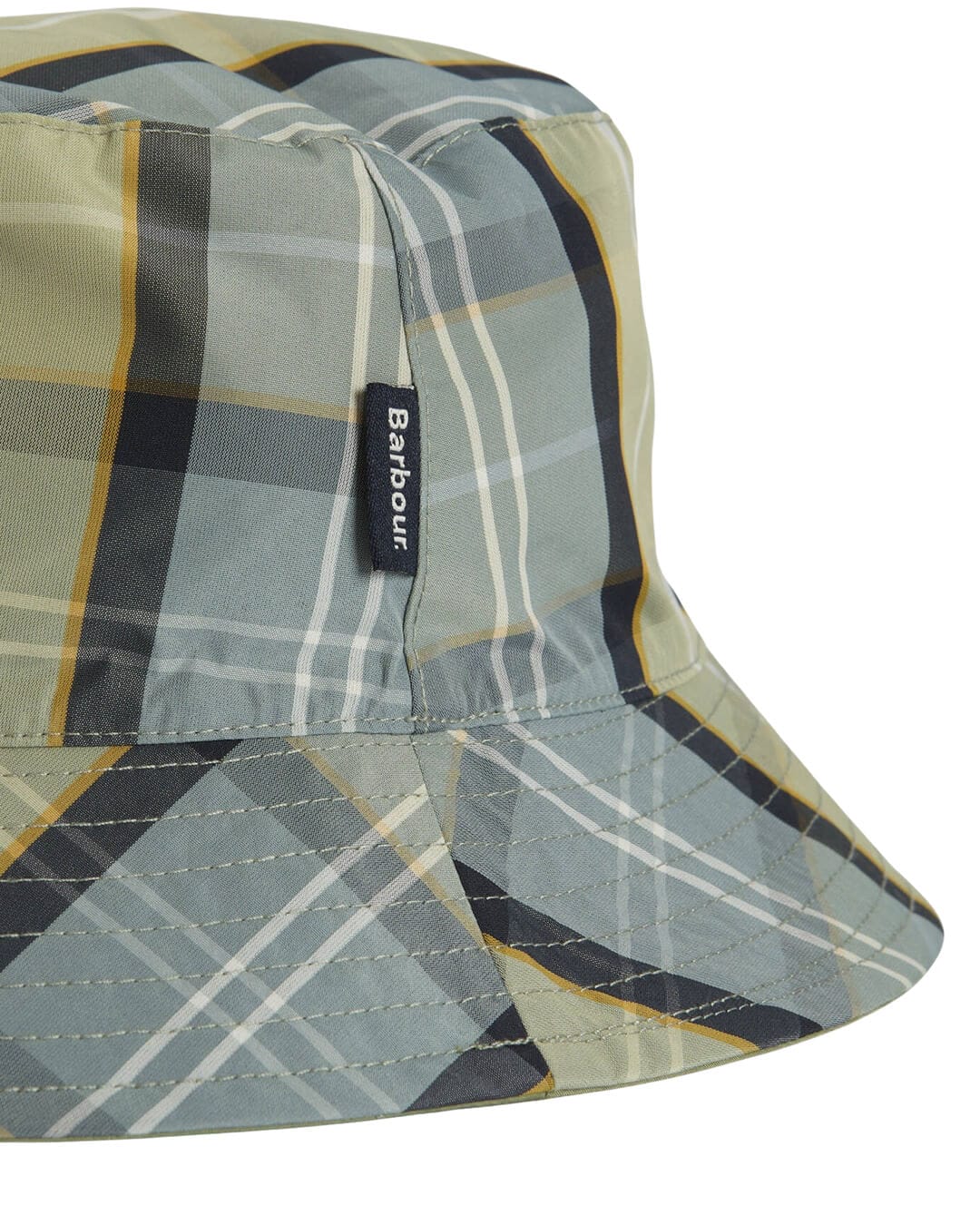Barbour Hats Barbour Green Hutton Reversible Bucket Hat Tn37 Highland Lake Tartan/Seagreen