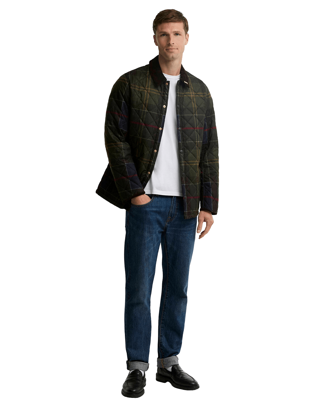 Barbour Jackets Barbour Green Tartan Liddesdale Quilted Jacket