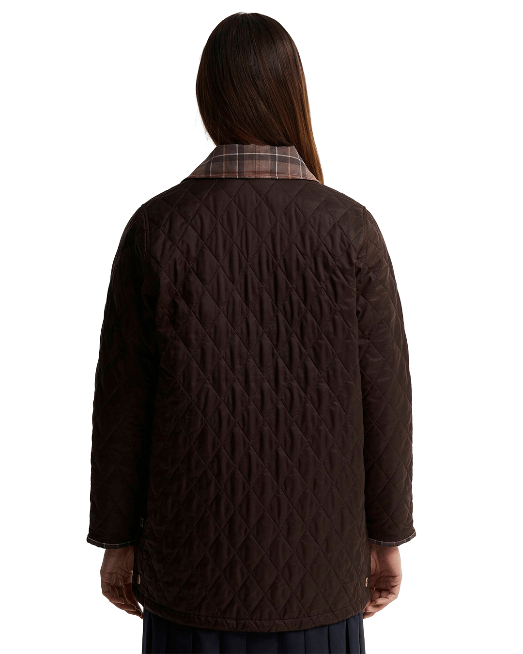 Barbour Jackets Barbour Rustic Brown Tartan Cropped Liddesdale Quilted Jacket