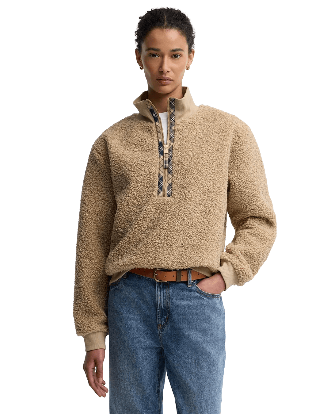 Barbour Jumpers Barbour Beige Barbour Fawne Fleece Be93 Warm Trench