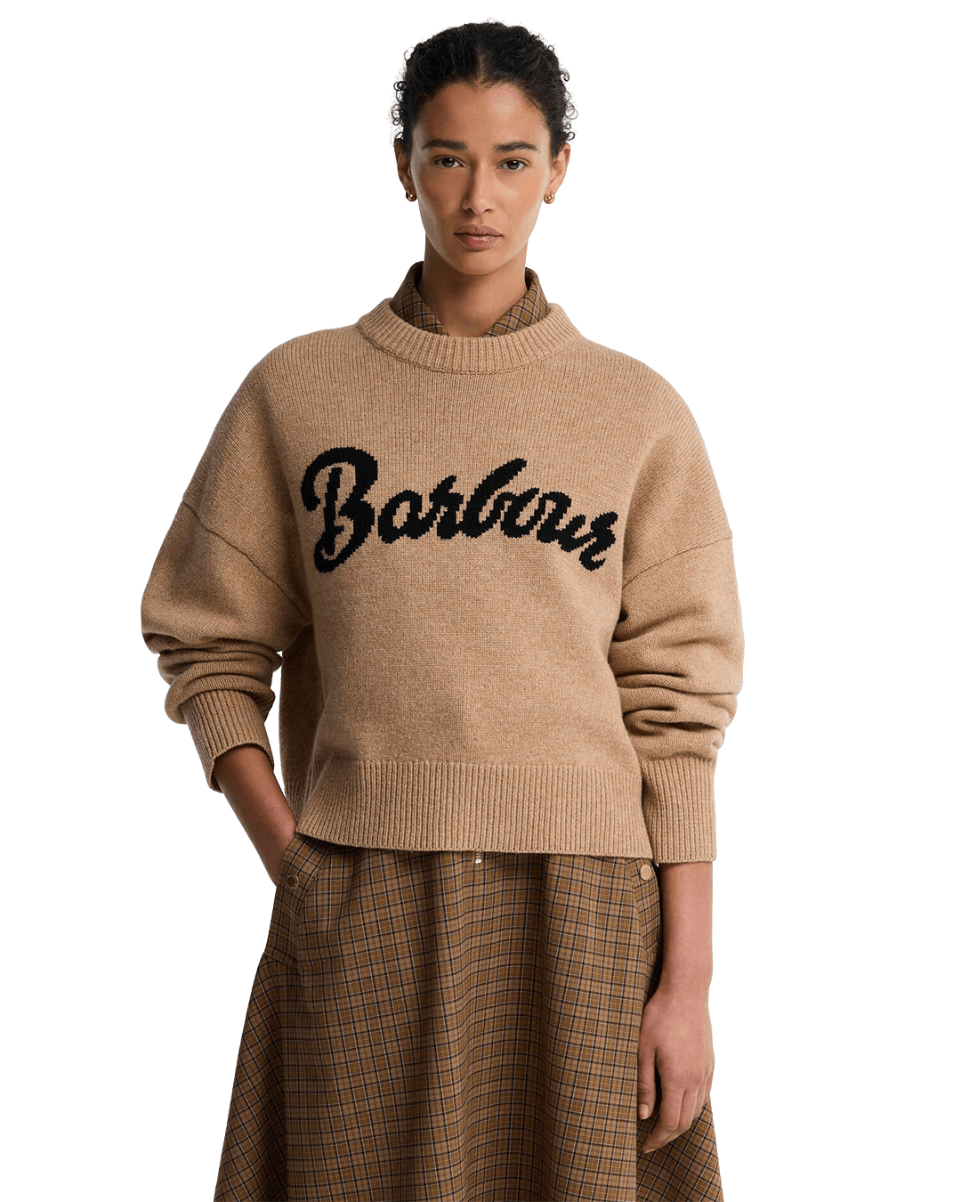 Barbour Jumpers Barbour Beige Ivybridge Knitted Jumper