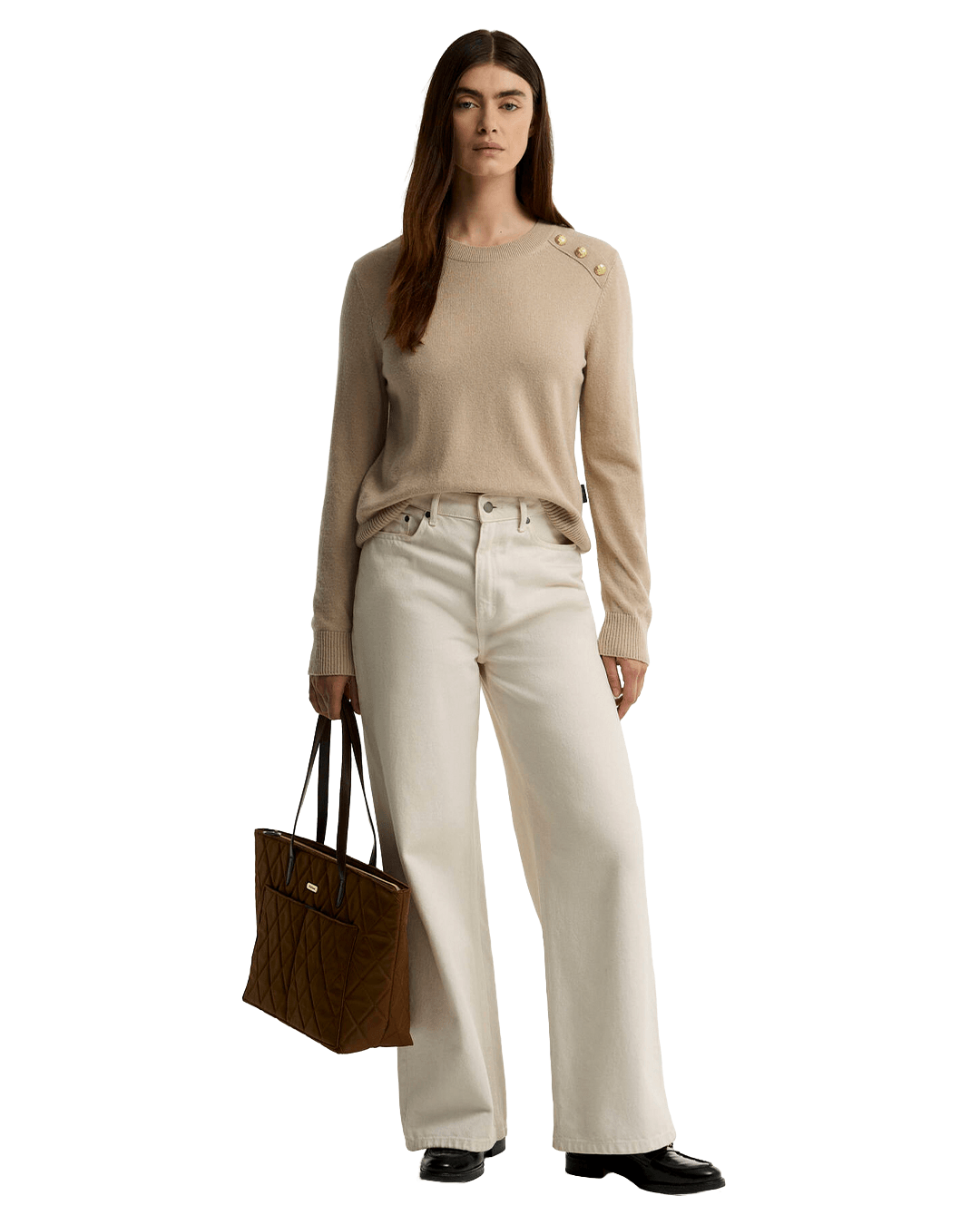 Barbour Jumpers Barbour Beige Penny Knitted Jumper