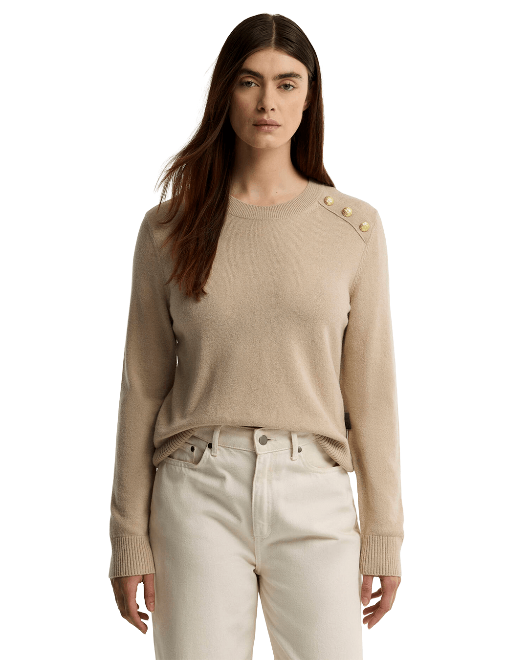 Barbour Jumpers Barbour Beige Penny Knitted Jumper