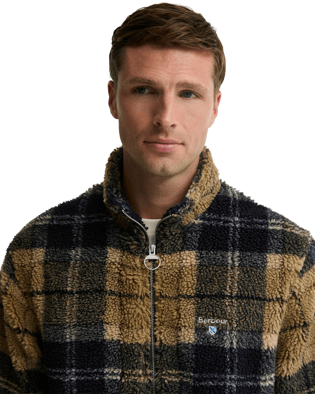 Barbour Jumpers Barbour Brown Dress Tartan Zip-Through Fleece