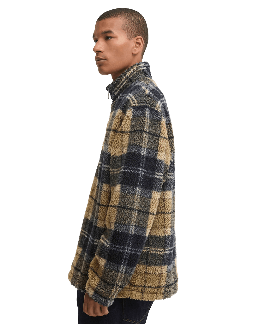 Barbour Jumpers Barbour Brown Tartan Half-Zip Fleece