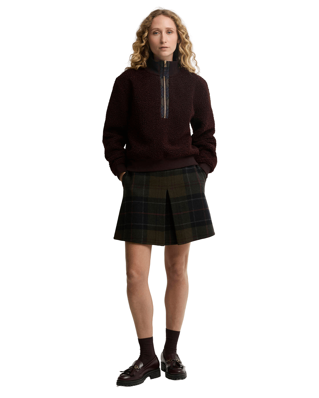 Barbour Jumpers Barbour Burgundy Barbour Fawne Fleece Re97 Fig