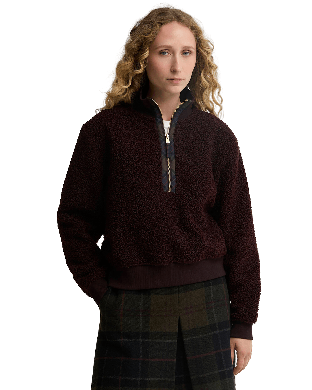 Barbour Jumpers Barbour Burgundy Barbour Fawne Fleece Re97 Fig