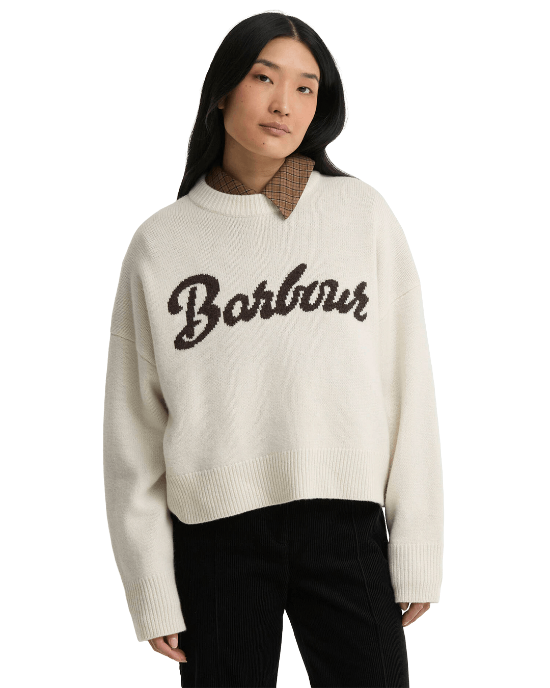 Barbour Jumpers Barbour Ecru Ivybridge Knitted Jumper