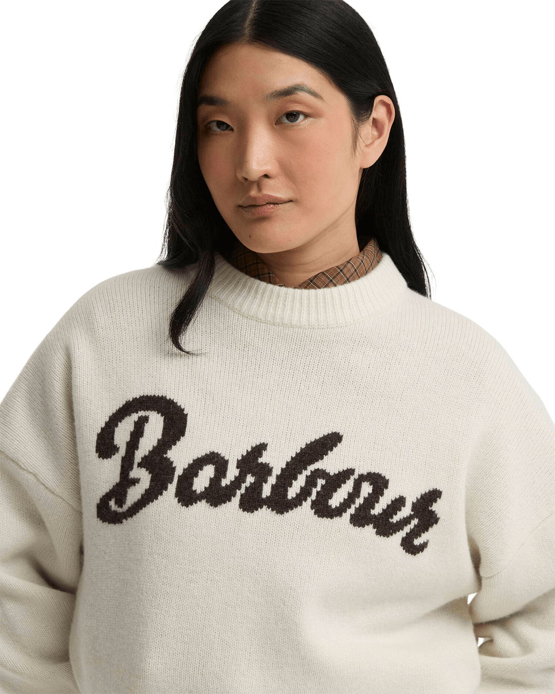 Barbour Jumpers Barbour Ecru Ivybridge Knitted Jumper