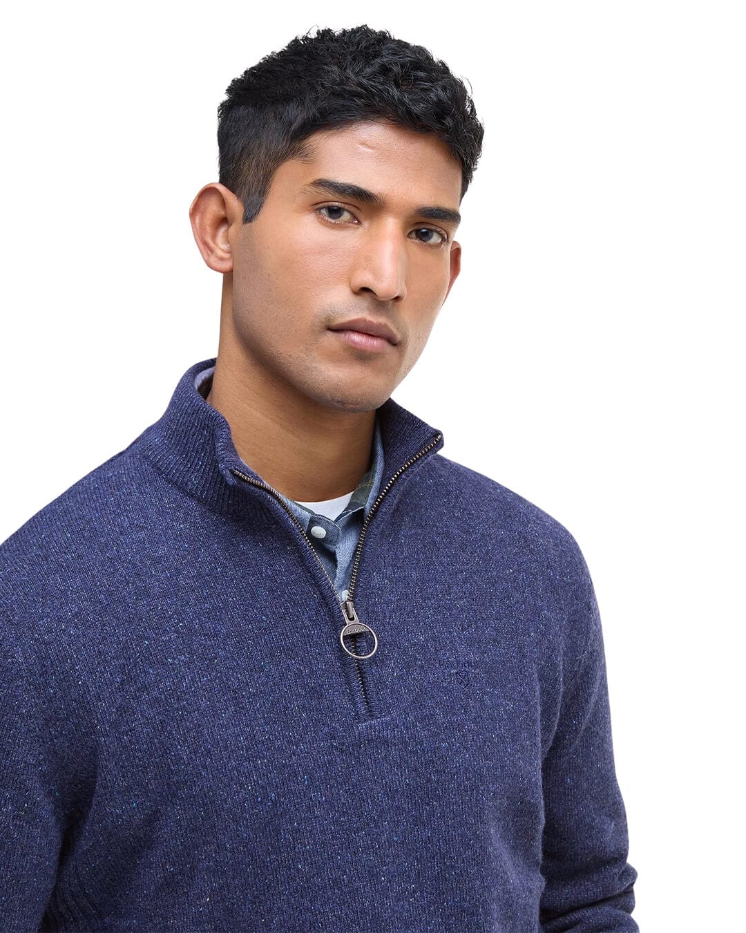 Barbour Jumpers Barbour ESSENTIAL TISBURY HALF ZIP BL91 DEEP BLUE