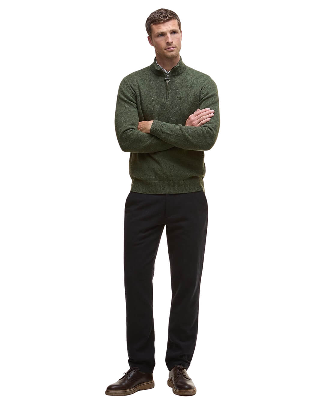 Barbour Jumpers Barbour ESSENTIAL TISBURY HALF ZIP GN91 FOREST