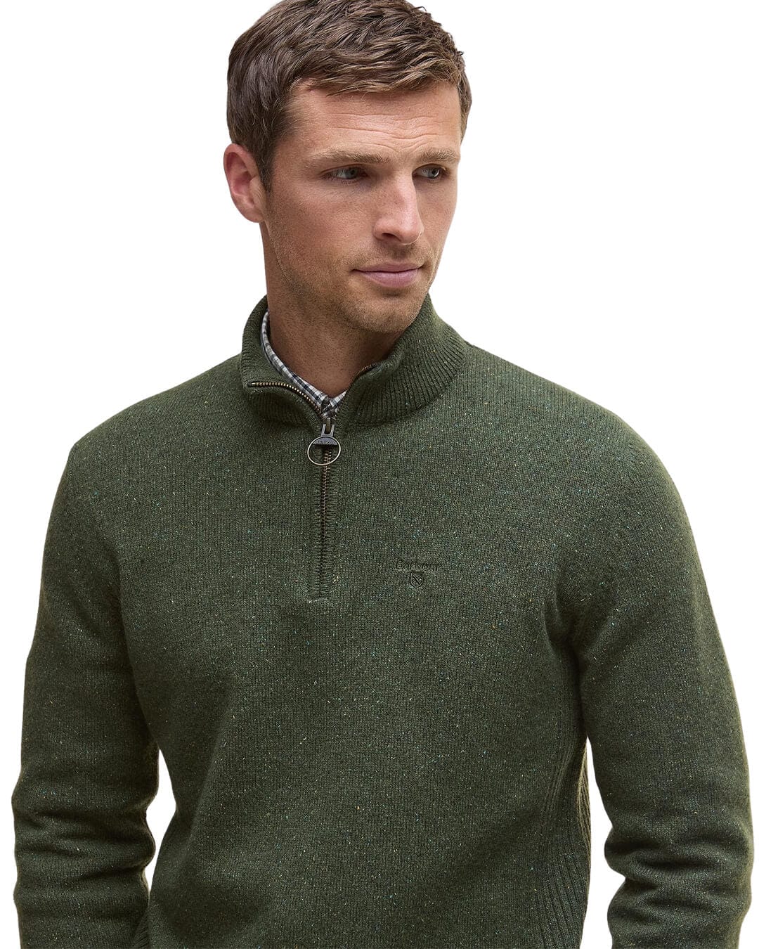 Barbour Jumpers Barbour ESSENTIAL TISBURY HALF ZIP GN91 FOREST