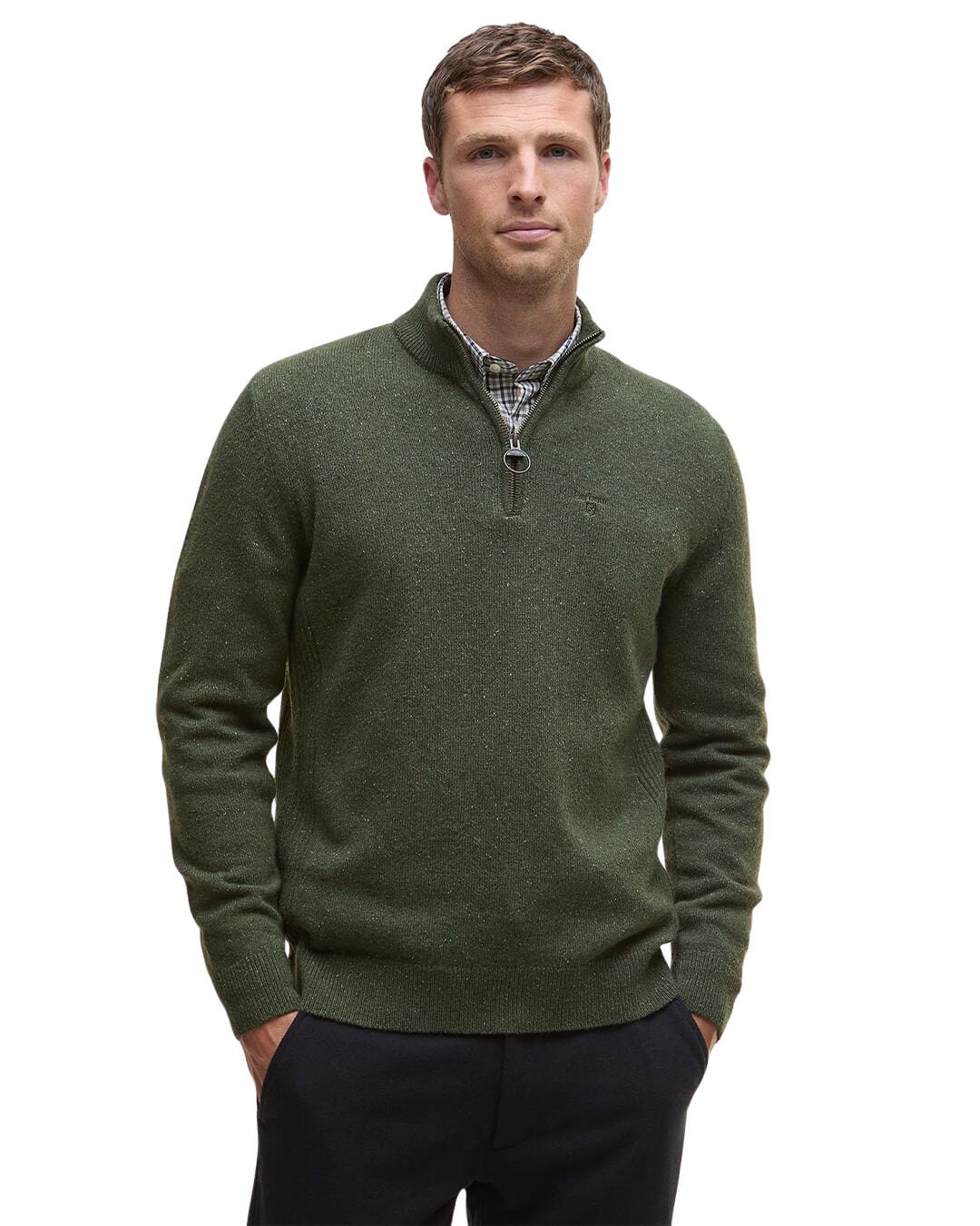 Barbour Jumpers Barbour ESSENTIAL TISBURY HALF ZIP GN91 FOREST