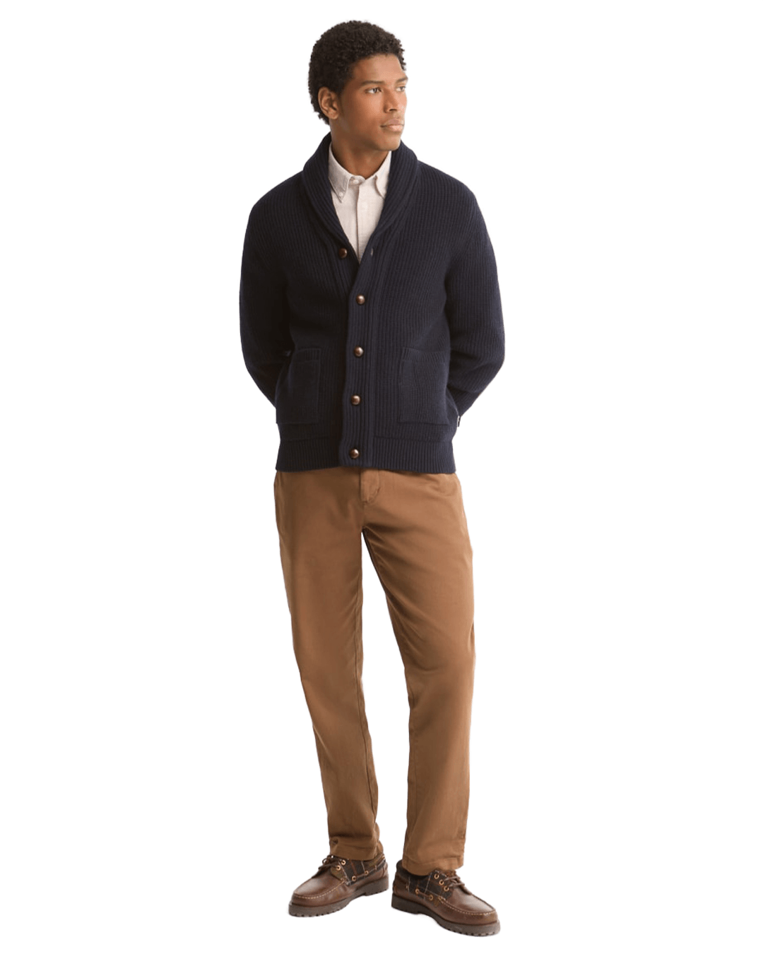 Barbour Jumpers Barbour Navy Hartland Knitted Cardigan