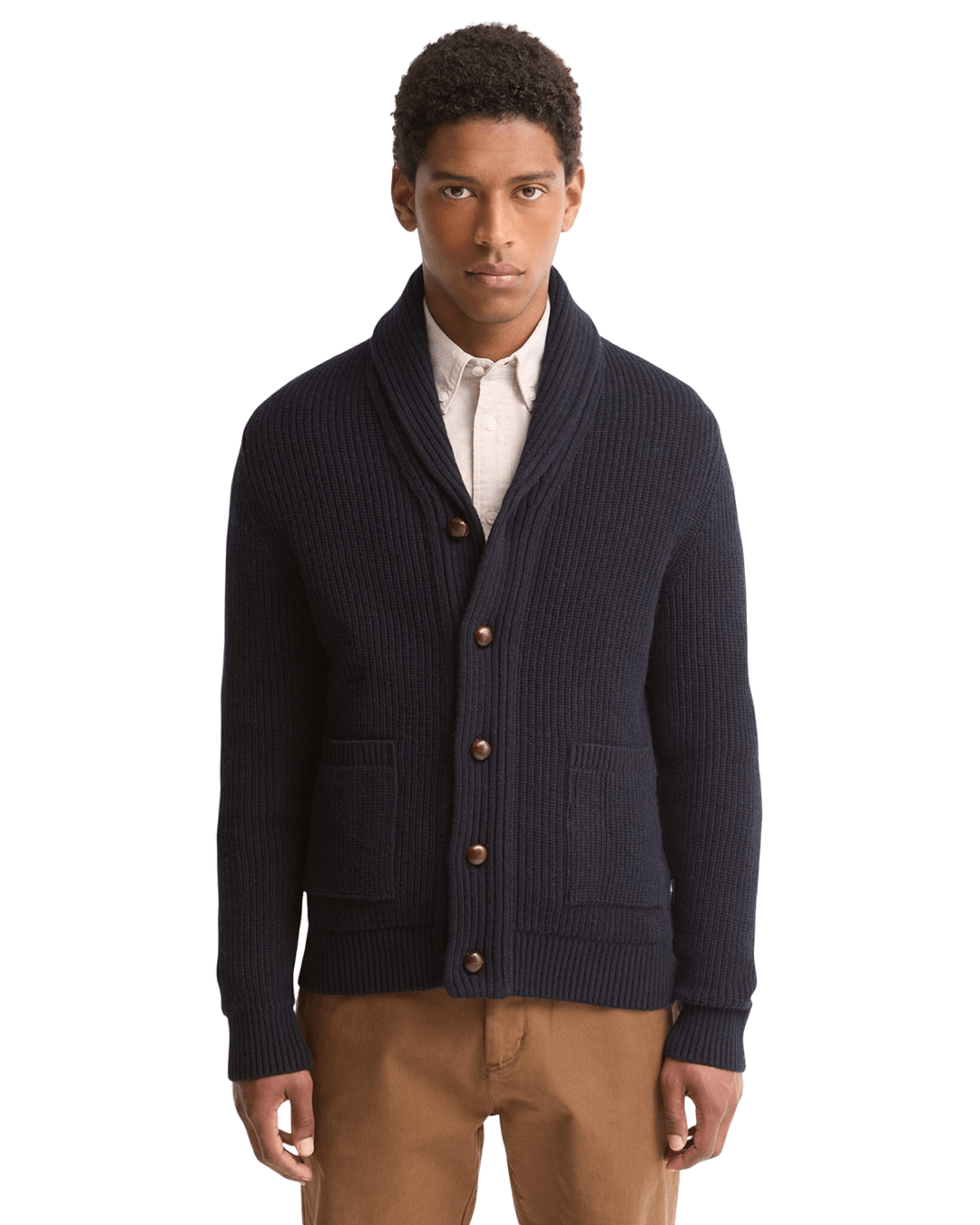 Barbour Jumpers Barbour Navy Hartland Knitted Cardigan