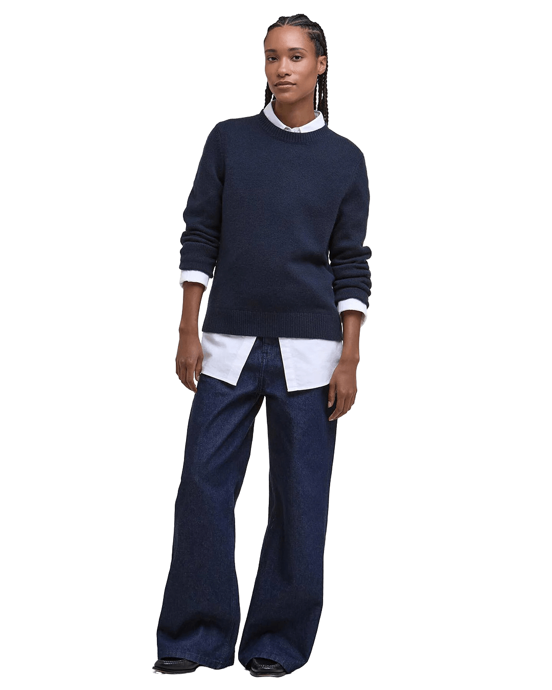 Barbour Jumpers Barbour Navy Woodhouse Knit Jumper