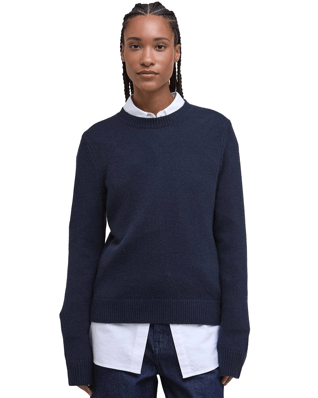Barbour Jumpers Barbour Navy Woodhouse Knit Jumper