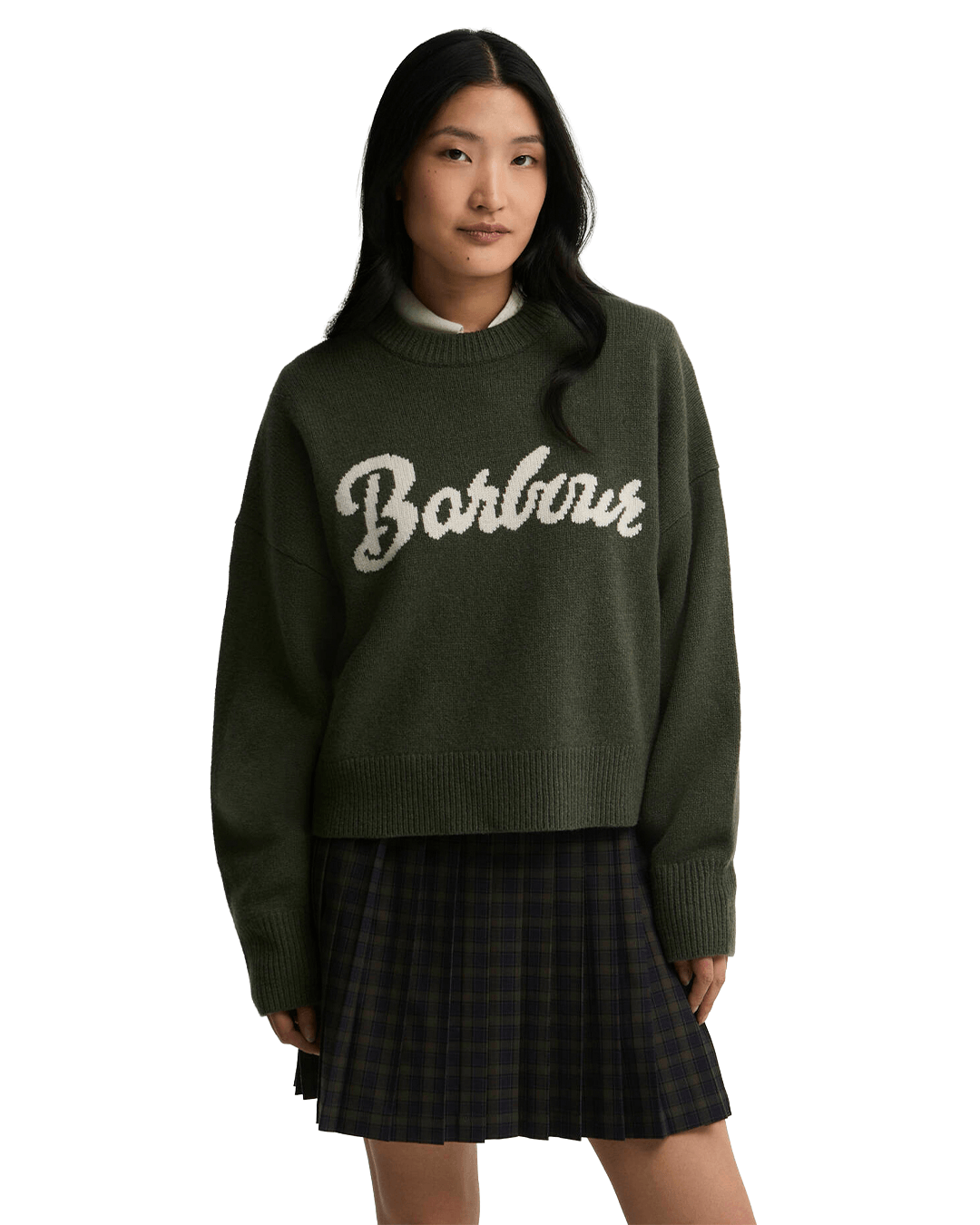 Barbour Jumpers Barbour Olive Ivybridge Knitted Jumper
