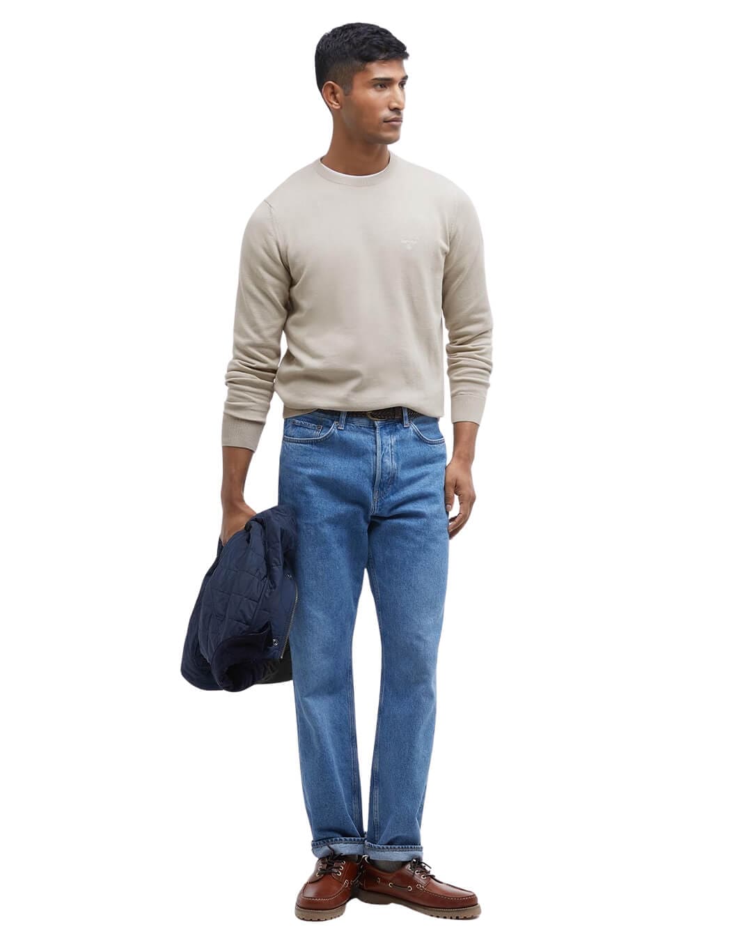 Barbour Jumpers Barbour PIMA COTTON CREW MIST BE12