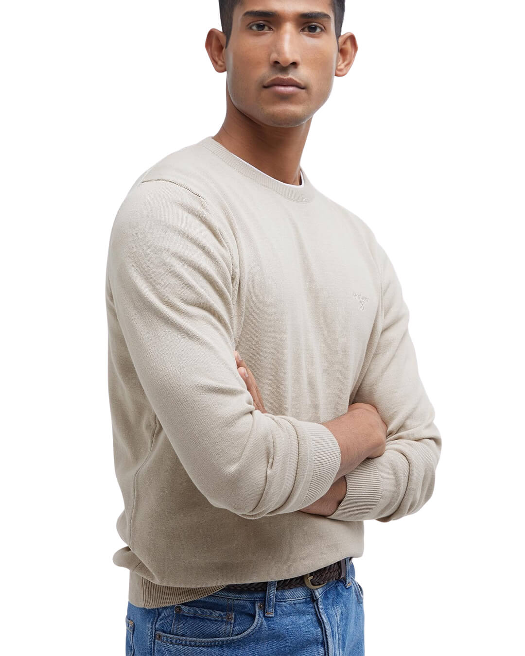 Barbour Jumpers Barbour PIMA COTTON CREW MIST BE12