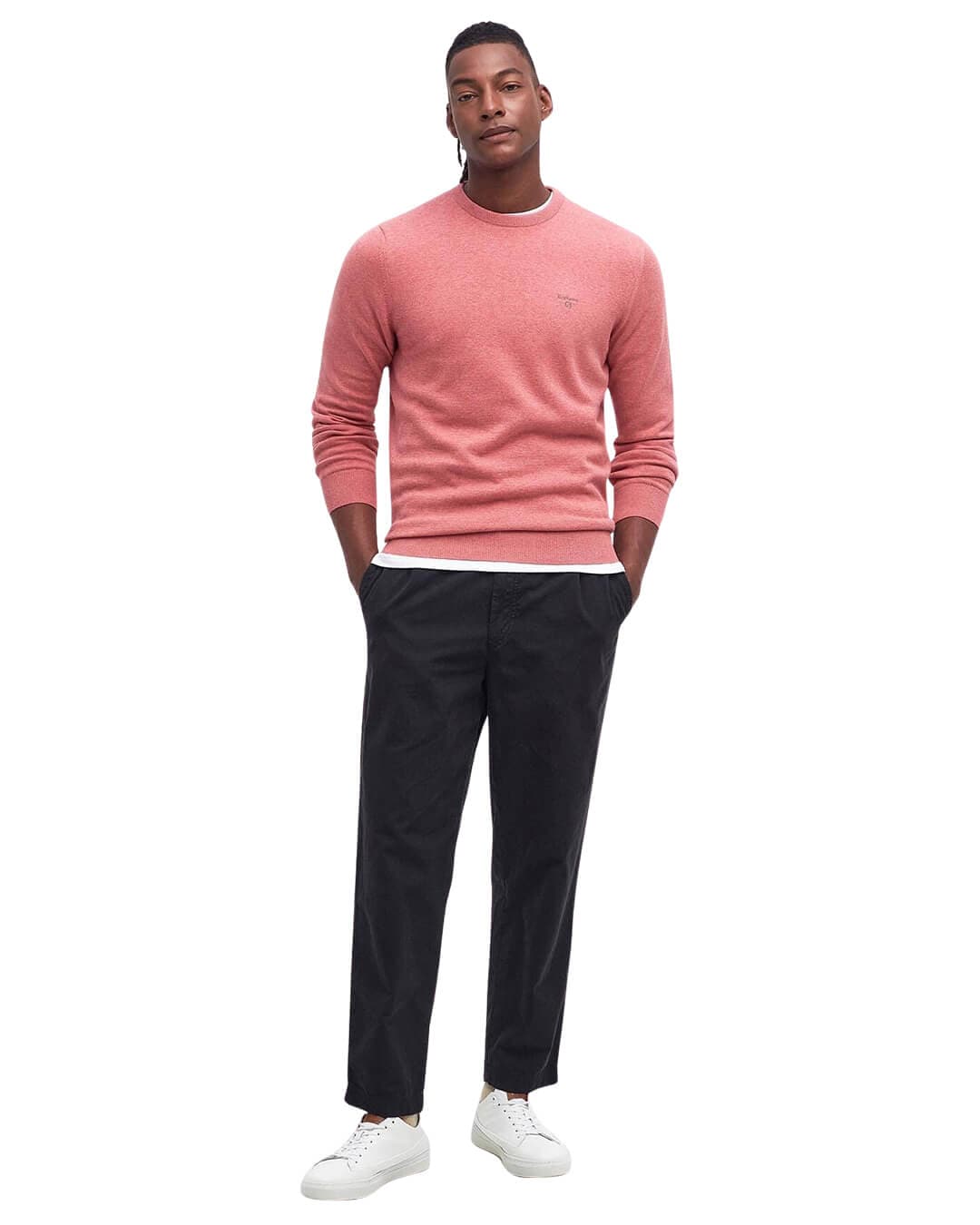 Barbour Jumpers Barbour Pink Pima Cotton Crew