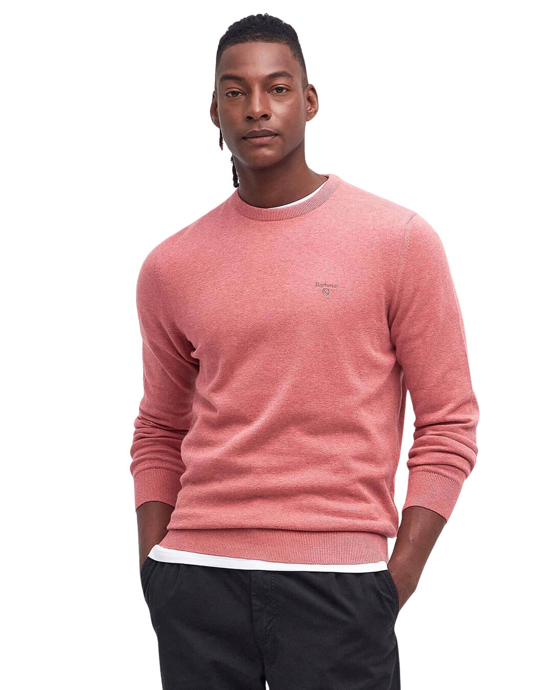 Barbour Jumpers Barbour Pink Pima Cotton Crew