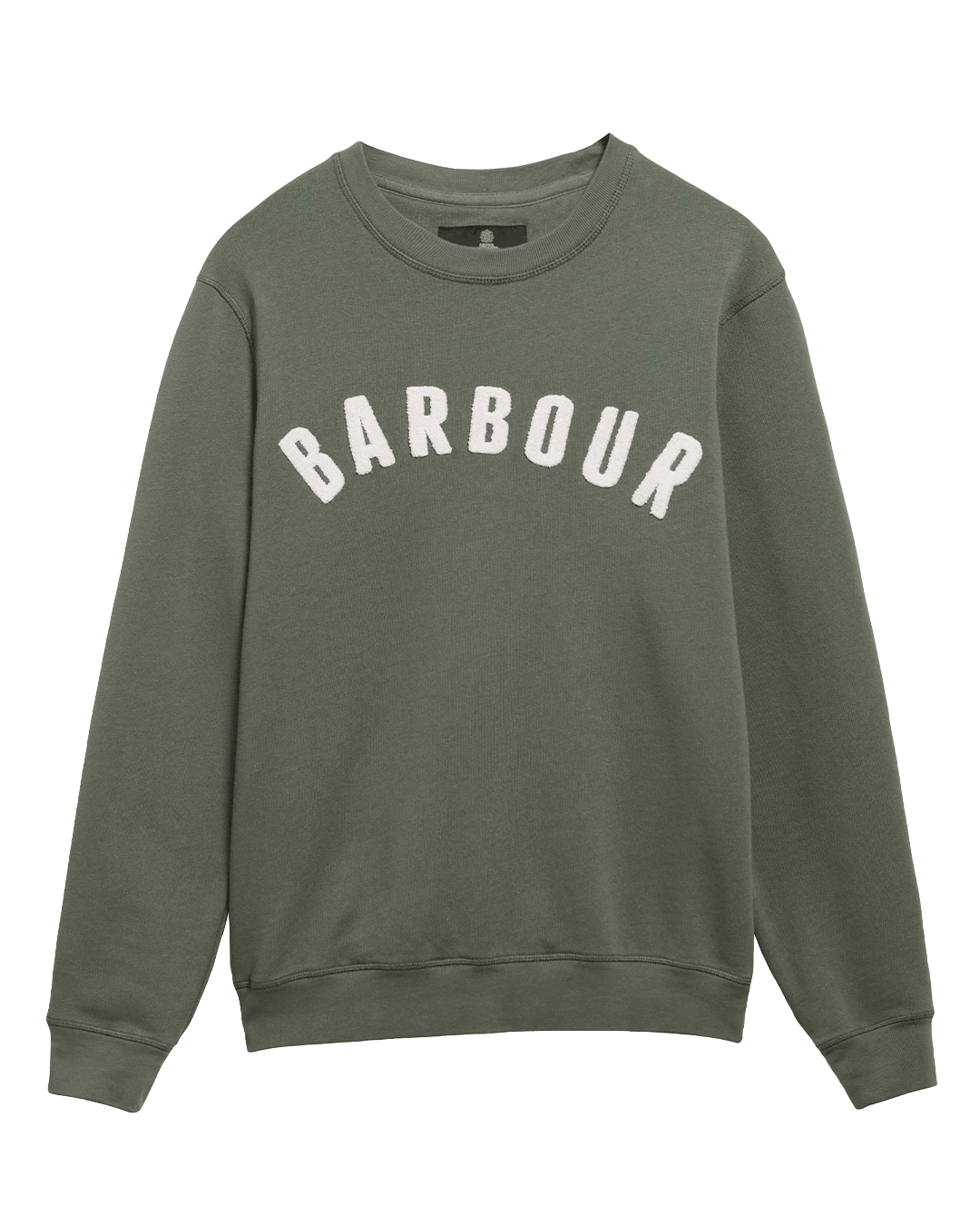 Barbour Jumpers Barbour Sage Essential Prep Logo Crew Neck Jumper
