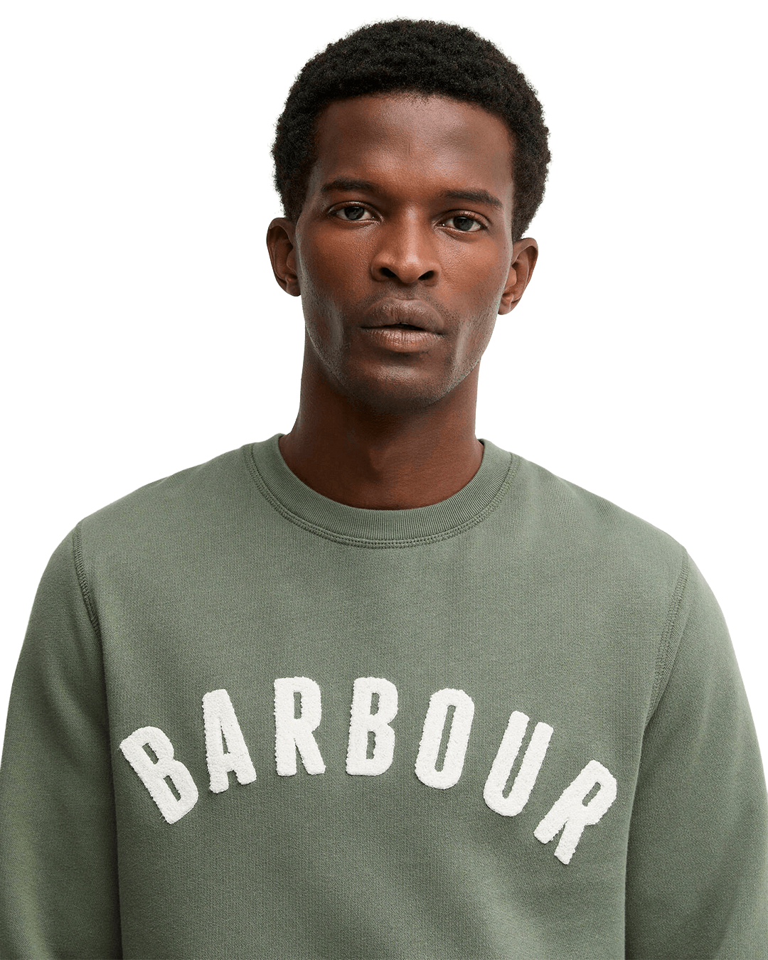 Barbour Jumpers Barbour Sage Essential Prep Logo Crew Neck Jumper