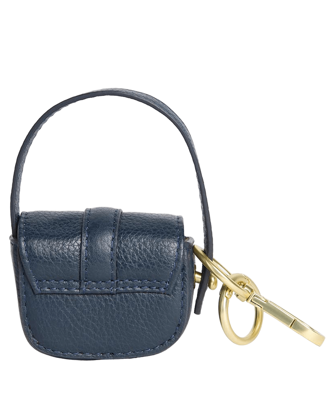 Barbour Keyrings ONE Barbour Navy Leather Mini Elm Bag Charm