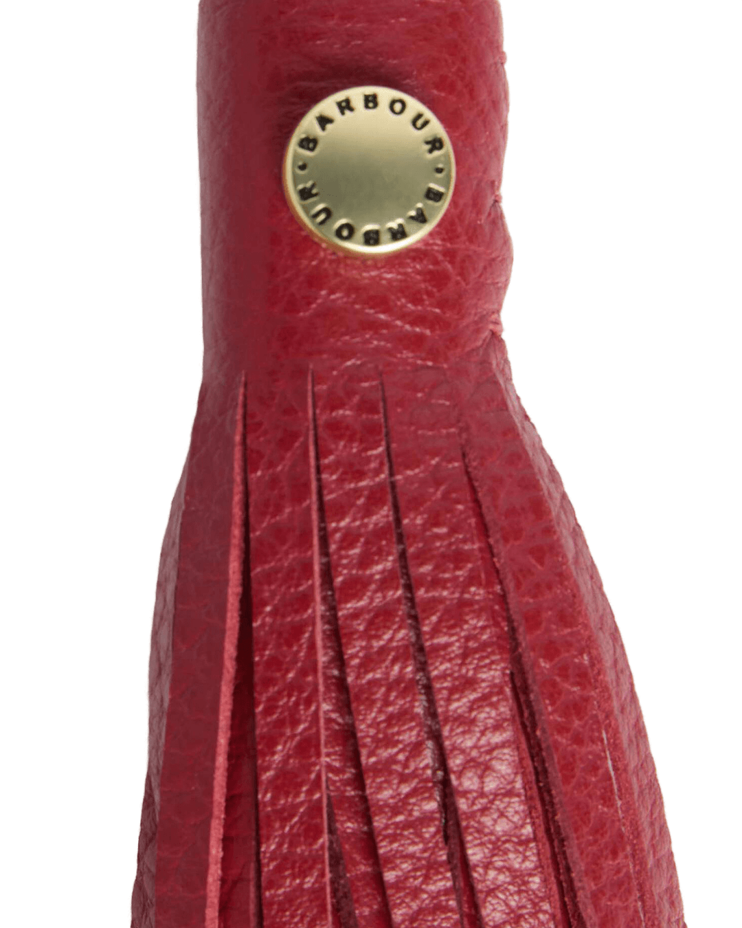Barbour Keyrings ONE Barbour Red Tassel Leather Bag Charm