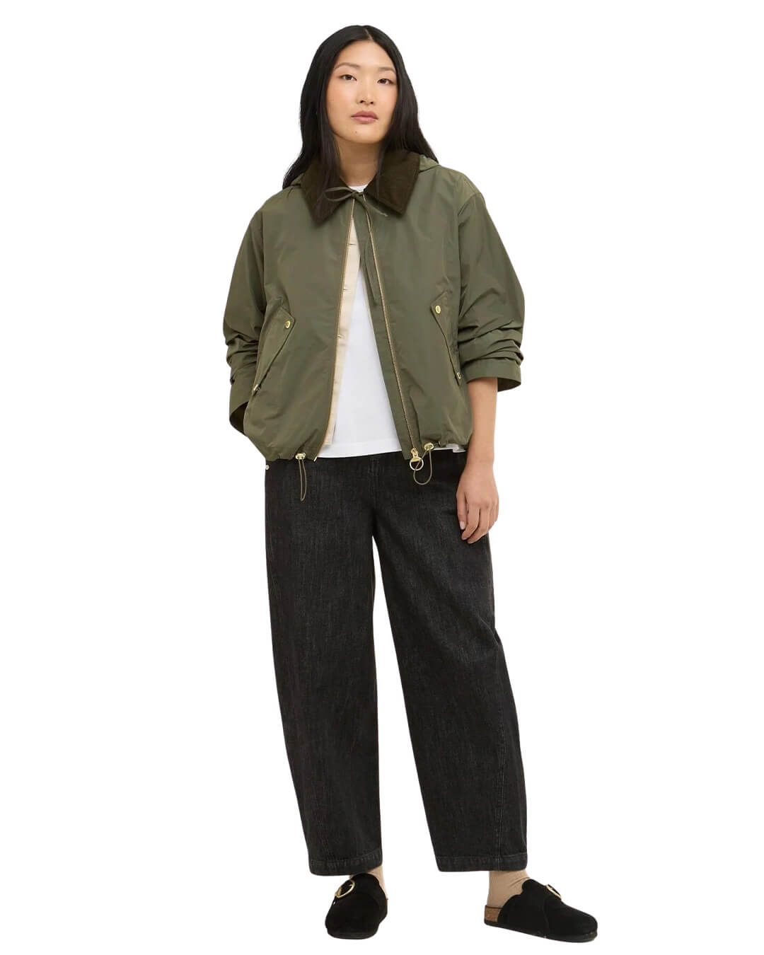 Barbour Outerwear Barbour Green Weaver Showerproof Jacket Gn51 Ivy Green/Ancient