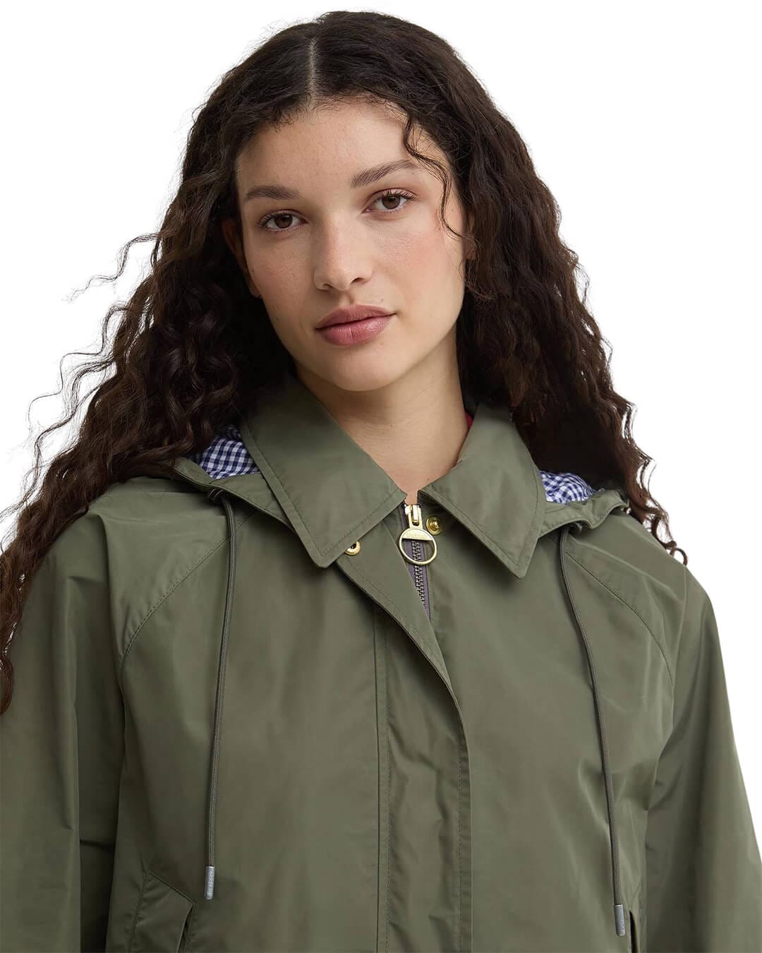 Barbour Outerwear Barbour Navy Ba X Paul Smith Broom Swf Jkt Gn33 Dusky Khaki/Navy/White Gingham