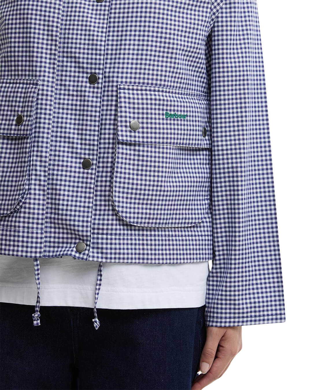 Barbour Outerwear Barbour Navy Ba X Paul Smith Gingh Spey Jkt Ny71 Navy/White Gingham