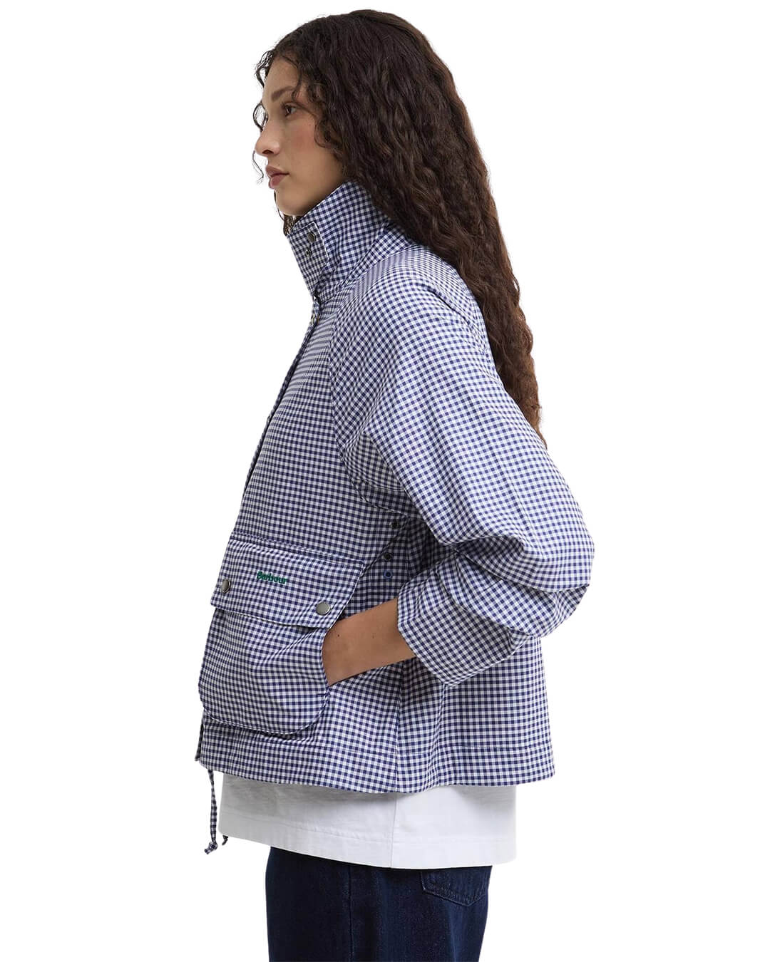 Barbour Outerwear Barbour Navy Ba X Paul Smith Gingh Spey Jkt Ny71 Navy/White Gingham