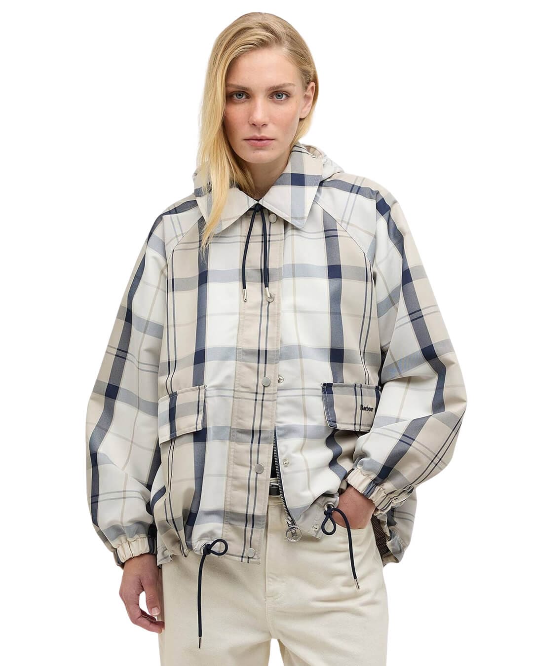 Barbour Outerwear Barbour Navy Ballina Check Shwrprf Jacket Ny51 Dress Navy Tartan