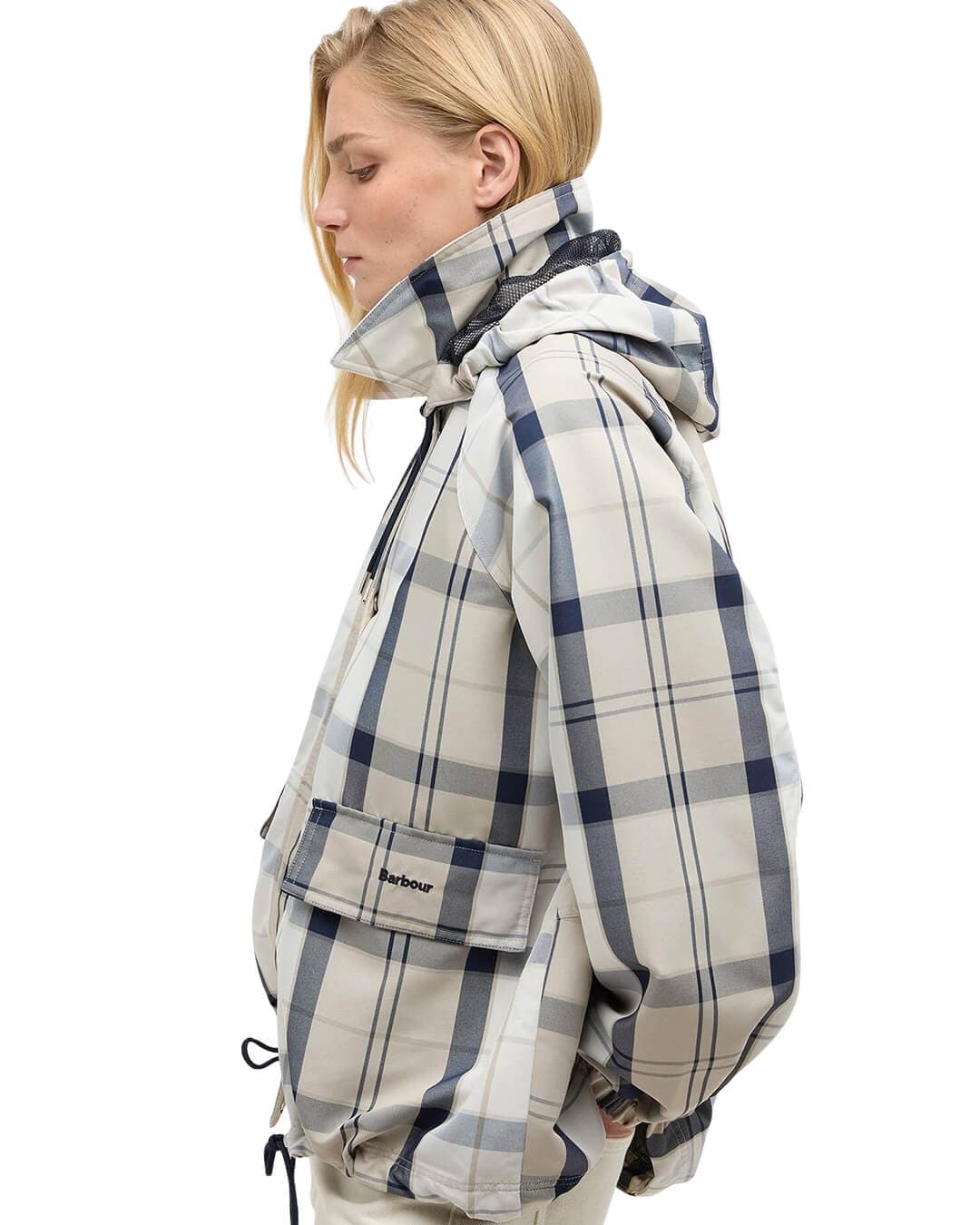 Barbour Outerwear Barbour Navy Ballina Check Shwrprf Jacket Ny51 Dress Navy Tartan