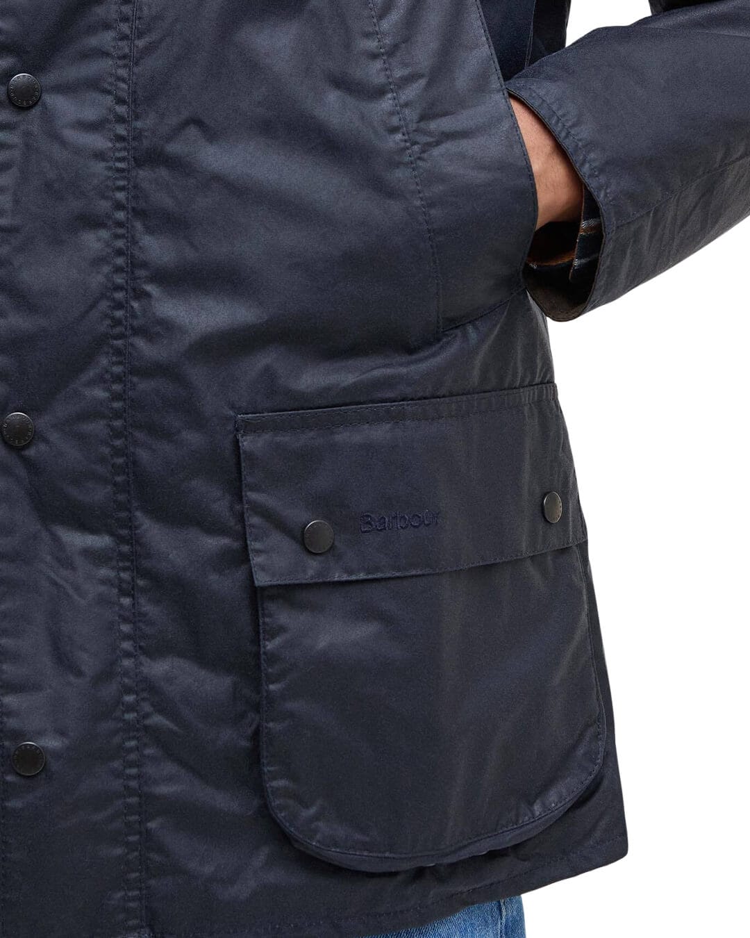 Barbour Outerwear Barbour Navy Lightweight Ashby Wax