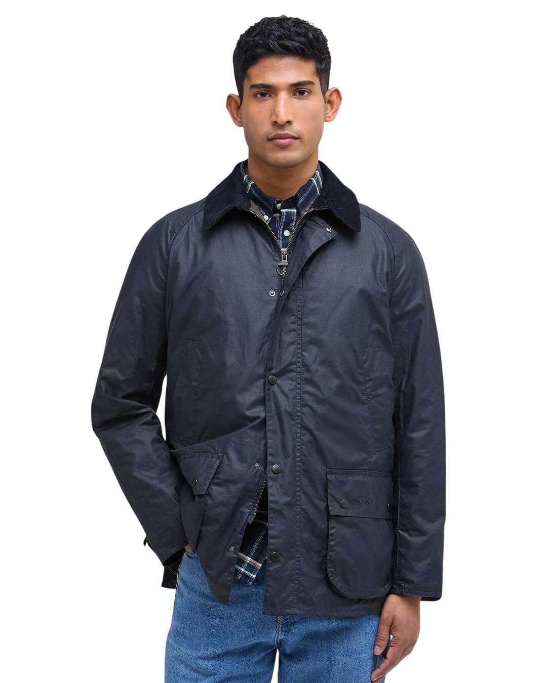 Barbour Outerwear Barbour Navy Lightweight Ashby Wax