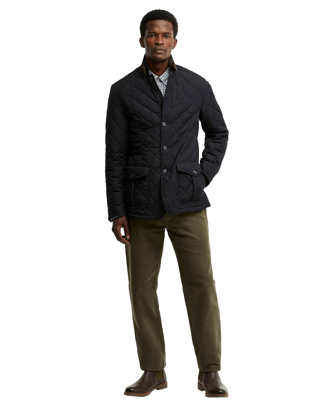Barbour Outerwear Barbour Navy Quilted Lutz Jacket