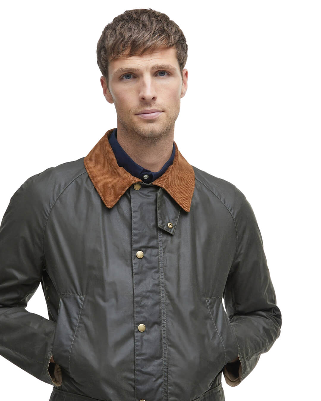 Barbour Outerwear Barbour Olive Lightweight Ashby Wax