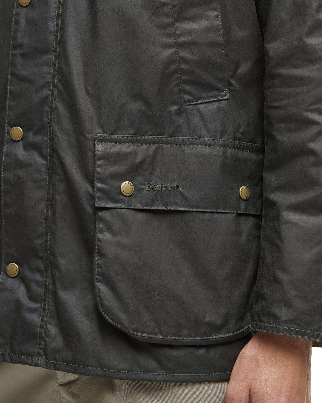 Barbour Outerwear Barbour Olive Lightweight Ashby Wax