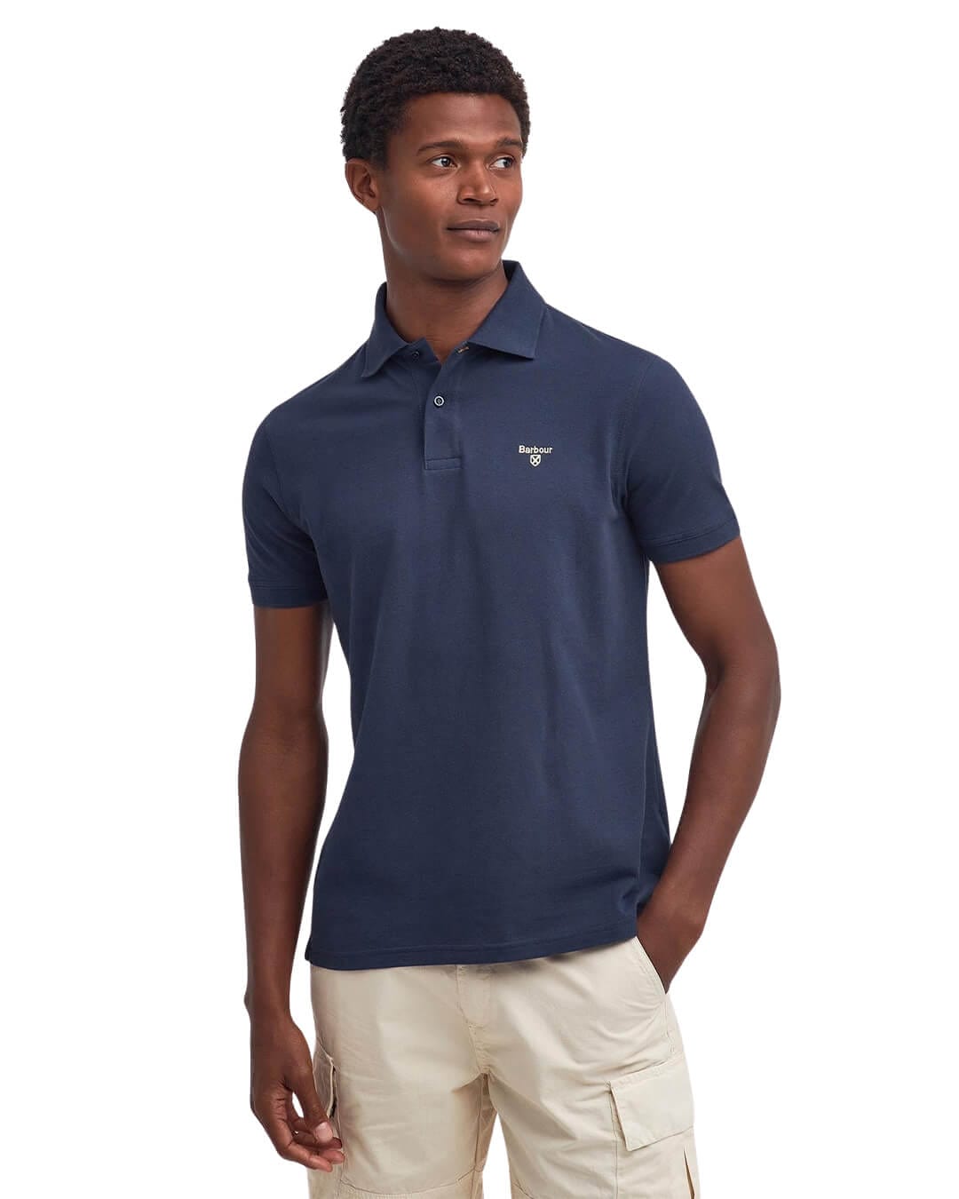Barbour Polo Shirts Barbour LIGHTWEIGHT SPORTS POLO S NAVY NY91