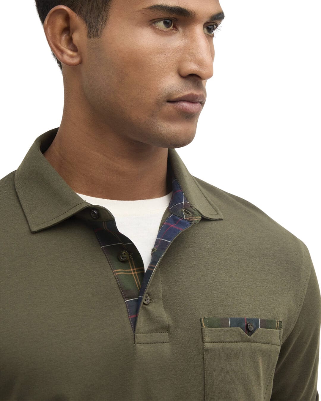 Barbour Polo Shirts Barbour Olive Premium Corpatch Tailored Polo